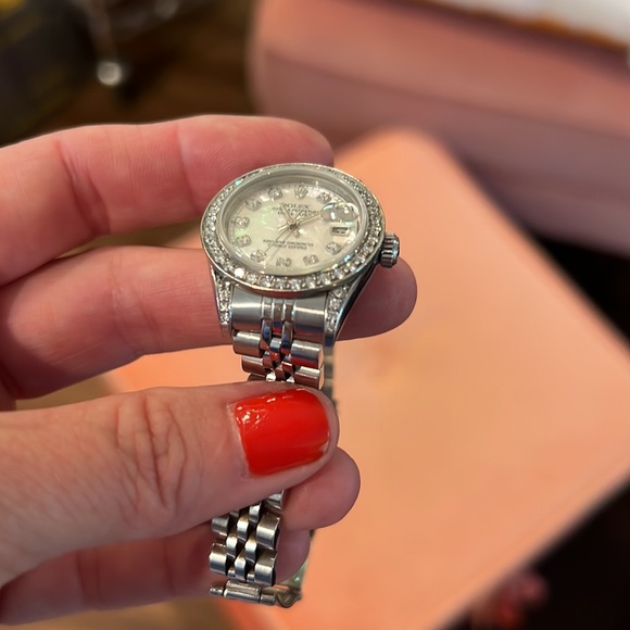 SOLD Rolex Ladies 1.8 Carat Diamond Datejust Watch with Box & Appraisal - Picture 9 of 15